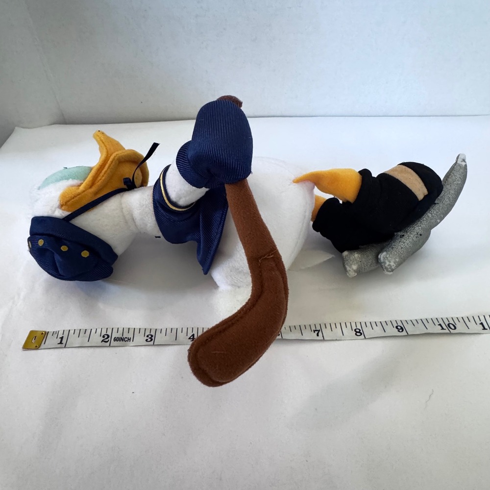 Disney Donald Duck Ice Hockey Plush 57 Blue Jersey Helmet Skates 10" Toy - Picture 8 of 8
